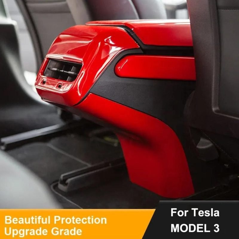 Rear Air Conditioner Vent Outlet Trim Cover Anti Kick Board for Tesla Model 3/Y - Image 3