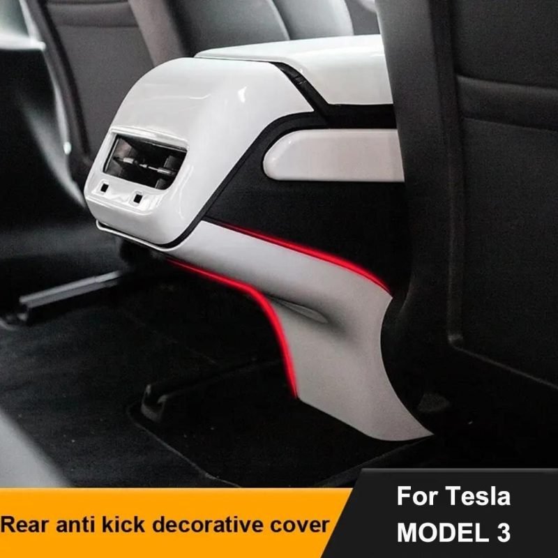 Rear Air Conditioner Vent Outlet Trim Cover Anti Kick Board for Tesla Model 3/Y - Image 2