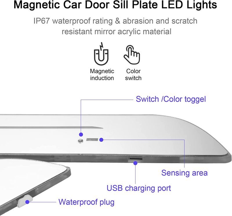 LED Illuminated Door Sills Plate for Tesla Model 3 Y X S - Image 6