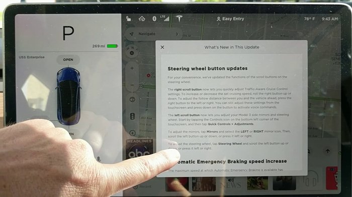 Tesla Software Updates